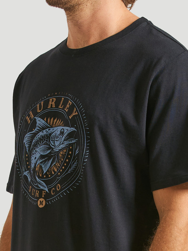Camiseta Hurley Fish Preto