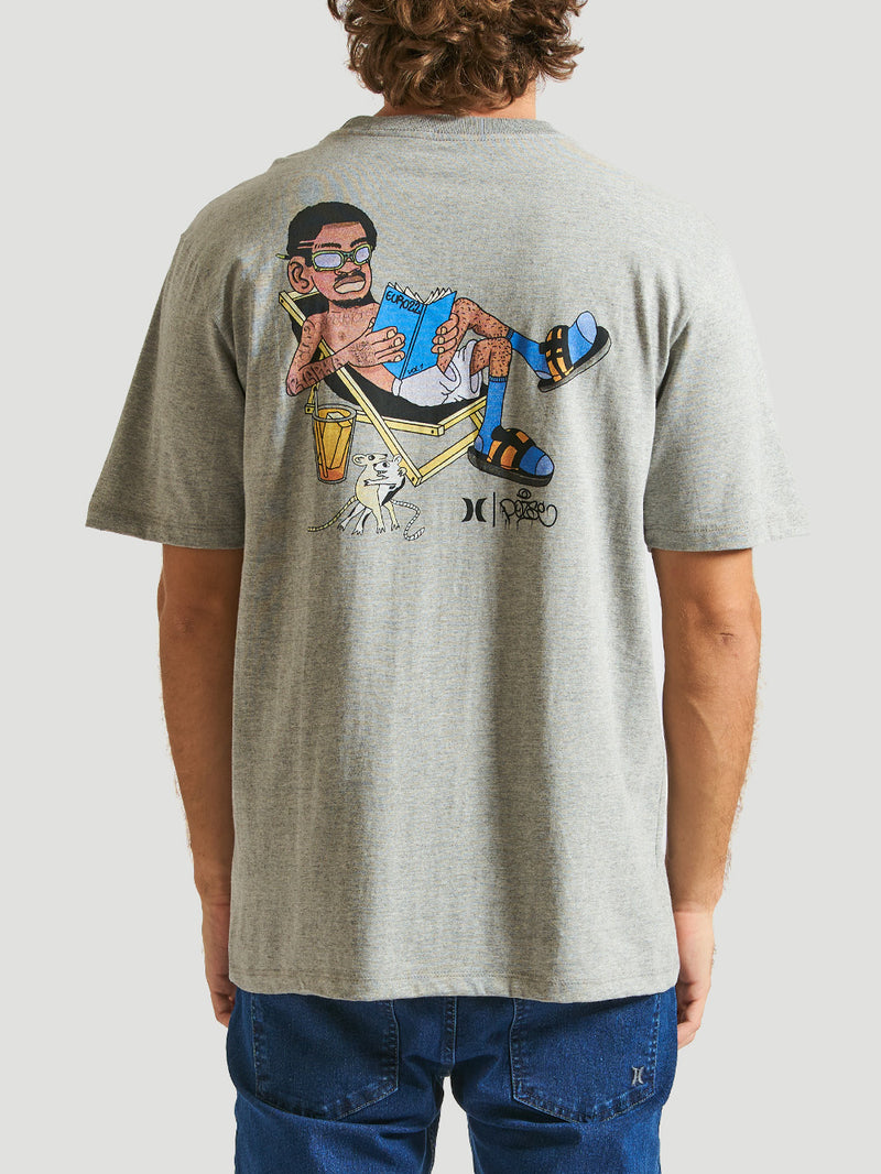Camiseta Hurley POISÉ EURO22 Mescla Cinza