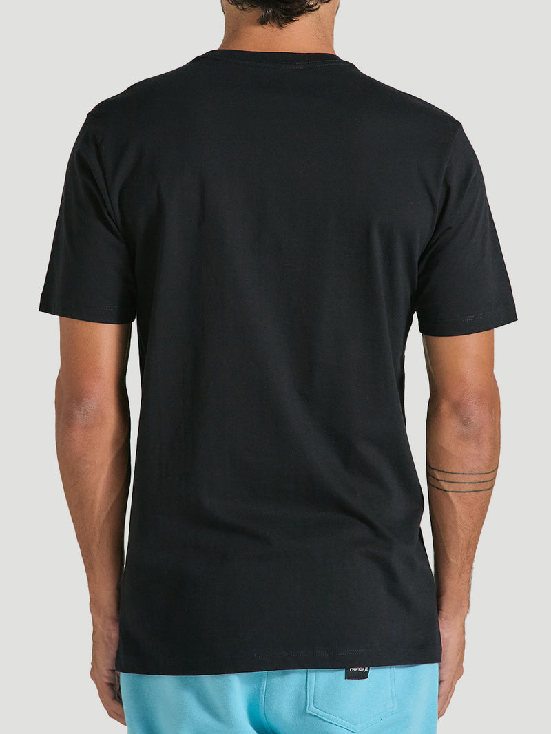 Camiseta em Algodão Preta Hurley Mini Icon