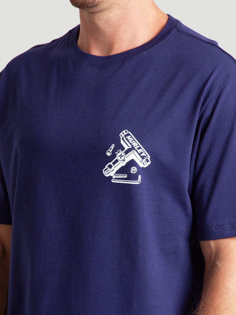 Camiseta Manga Curta Azul Hurley Shop