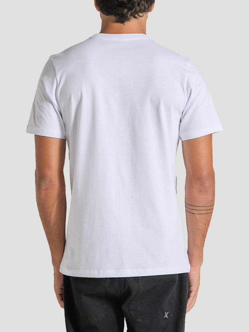 Camiseta Básica Branco Hurley Escudo