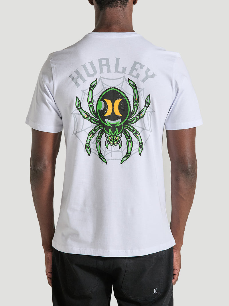 Camiseta Branca Com Estampa Nas Costas Hurley Spider