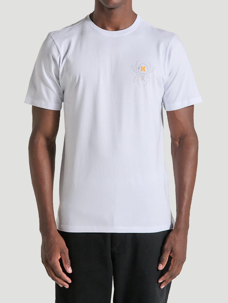 Camiseta Branca Com Estampa Nas Costas Hurley Spider