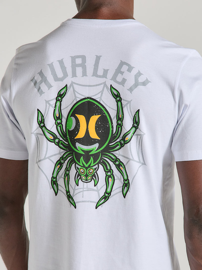 Camiseta Branca Com Estampa Nas Costas Hurley Spider