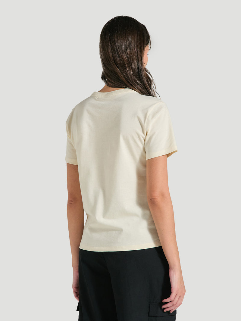 Camiseta Feminina Off White Manga Curta Hurley Line
