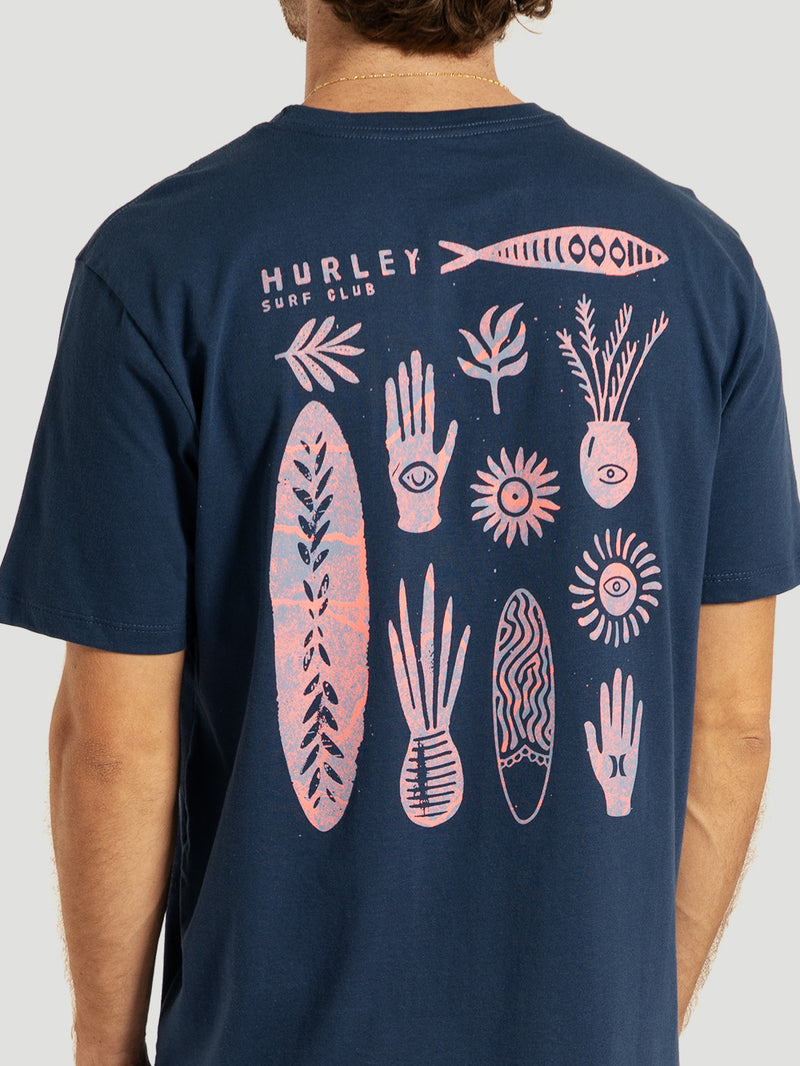 Camiseta Manga Curta Azul Marinho Hurley Xilo