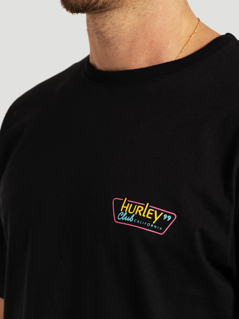 Camiseta Manga Curta Preta Hurley All Night