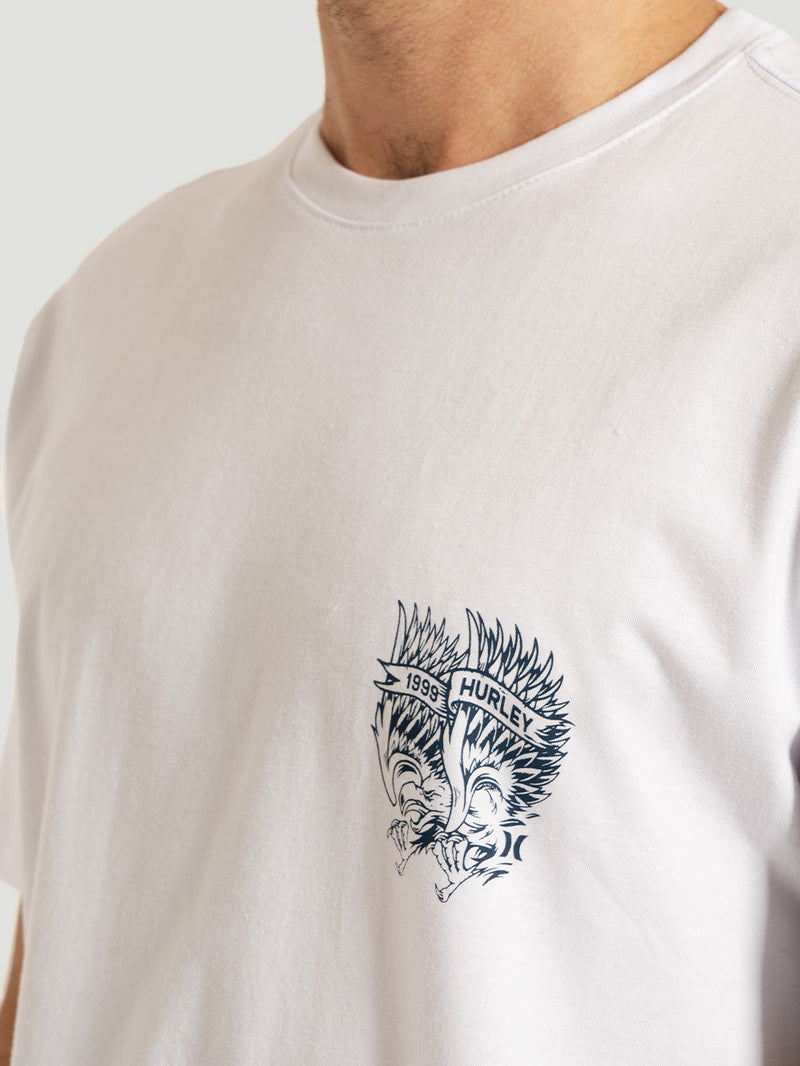 Camiseta Manga Curta Branca Hurley Eagle