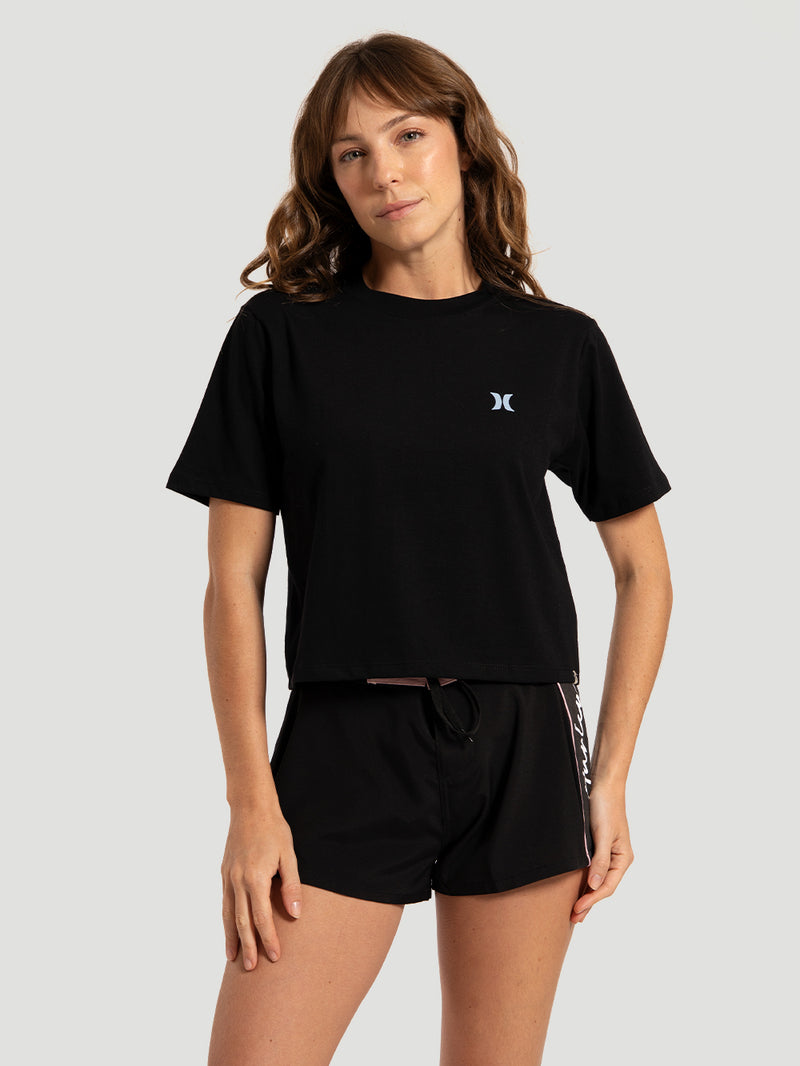 Camiseta Manga Curta Preta Hurley Icon