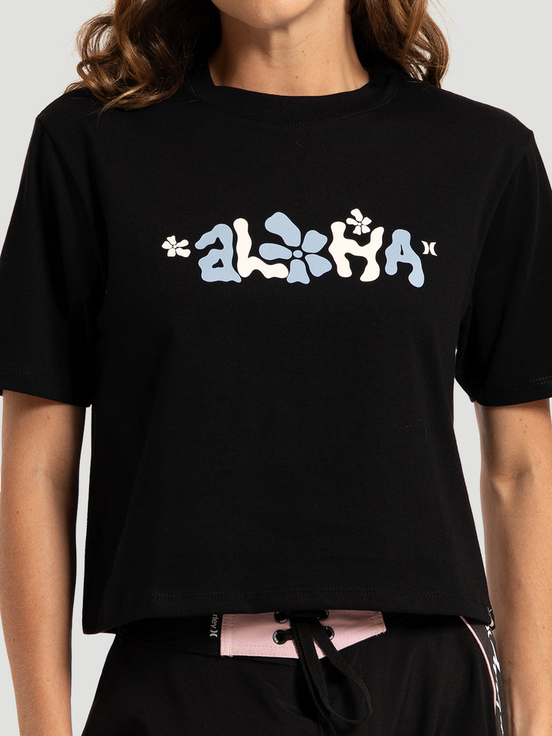 Camiseta Manga Curta Preto Hurley Aloha