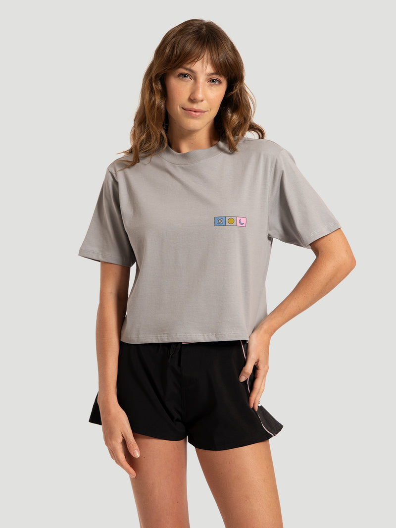 Camiseta Manga Curta Cinza Hurley Portrait