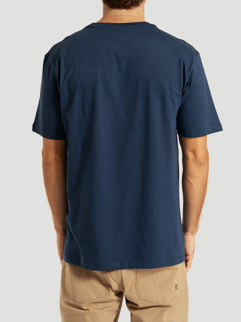 Camiseta Manga Curta Marinho Hurley O&O Solid