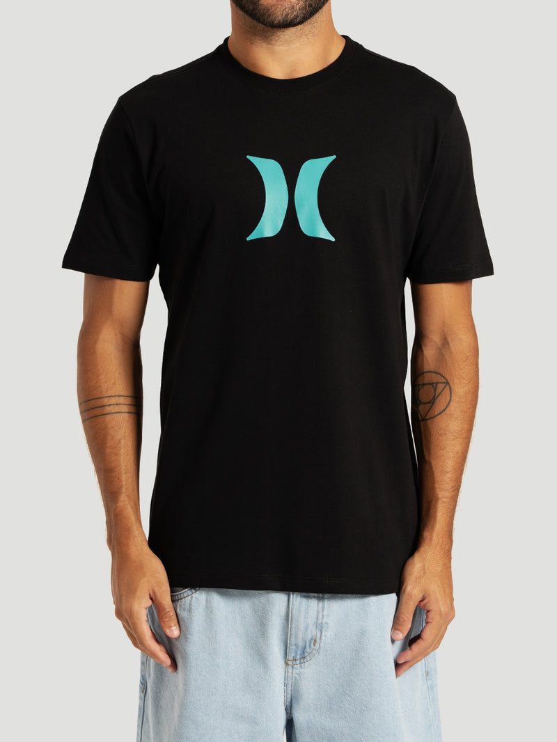 Camiseta Manga Curta Preta Hurley Icon