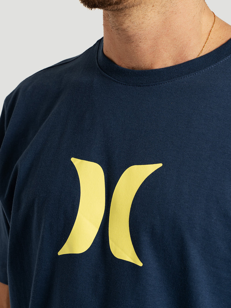 Camiseta Manga Curta Azul Marinho Hurley Icon