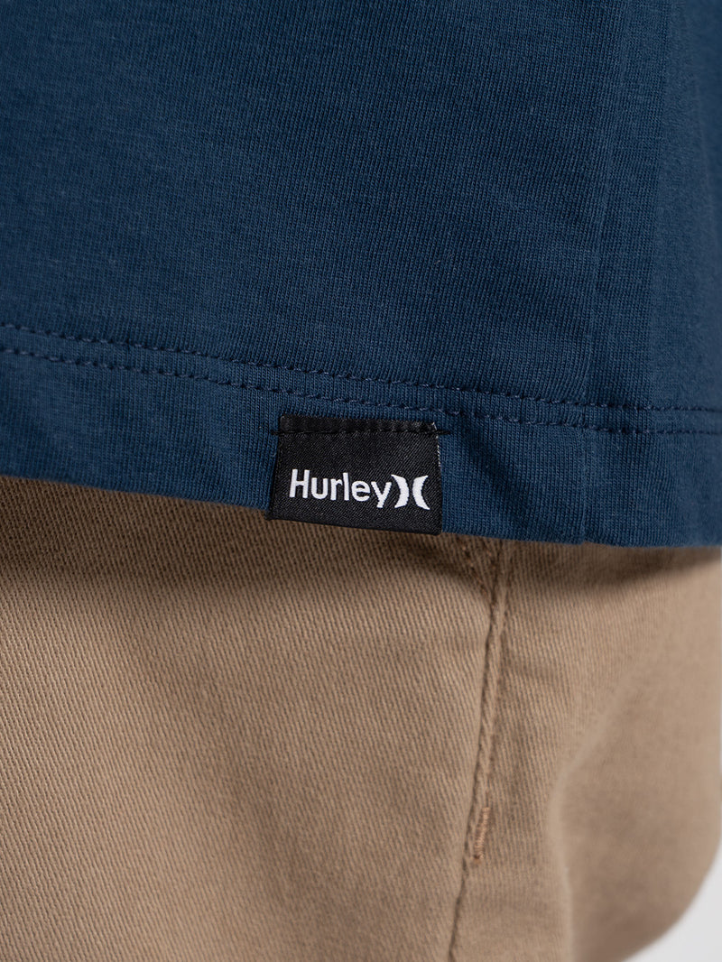 Camiseta Manga Curta Hurley Icon Azul Marinho