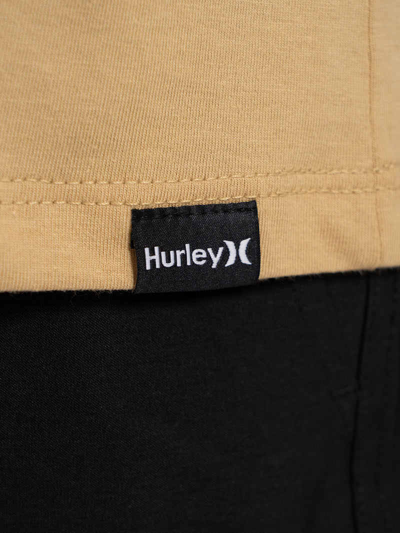 Camiseta Manga Curta Hurley Mini Icon Bege