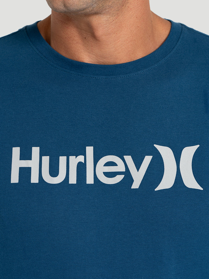 Camiseta Manga Curta Hurley Silk O&O Solid Azul Marinho
