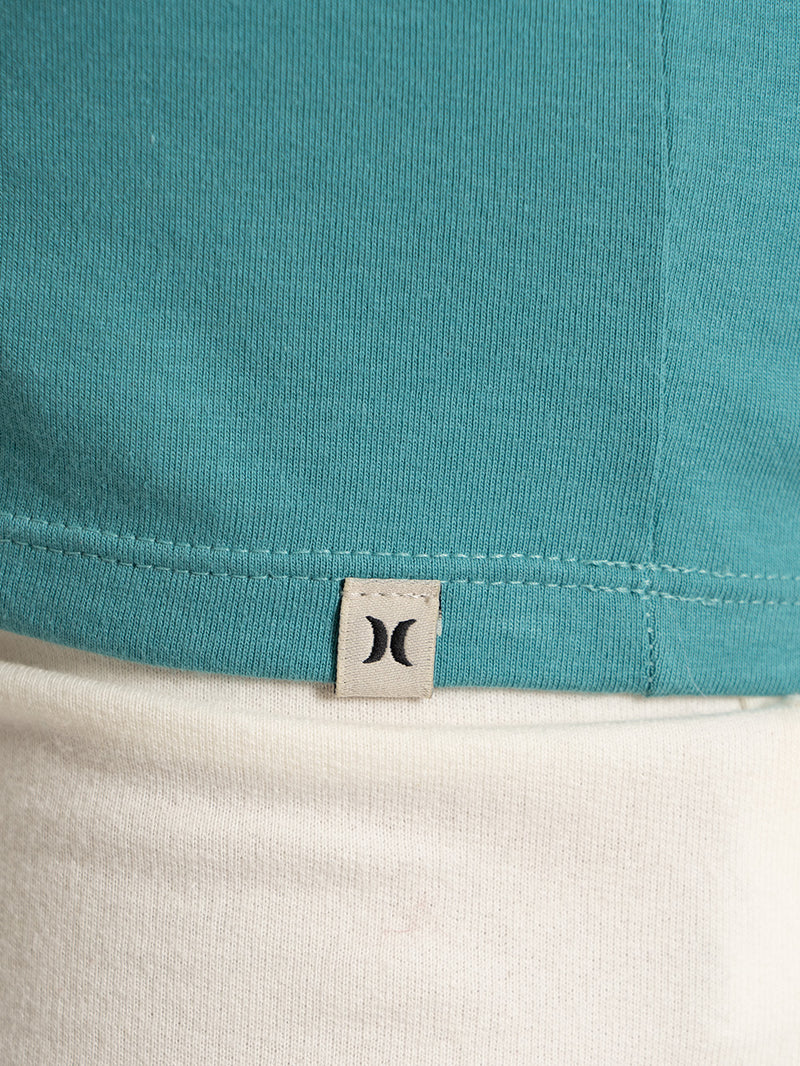 Camiseta Feminina Manga Curta Hurley Line Turquesa
