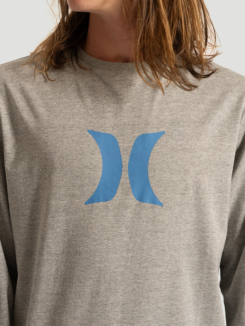 Camiseta Manga Longa Hurley Icon Cinza