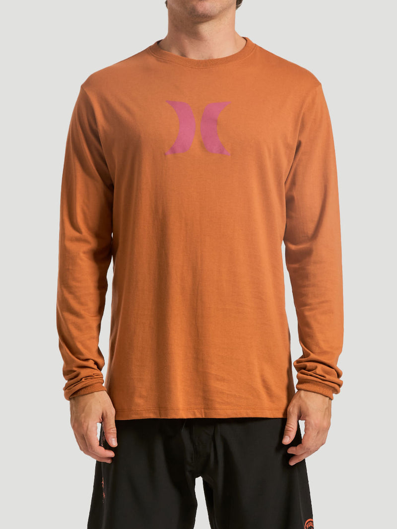 Camiseta Manga Longa Hurley Icon Ocre