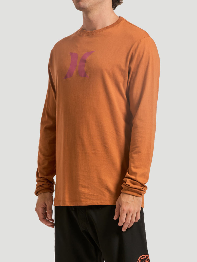 Camiseta Manga Longa Hurley Icon Ocre