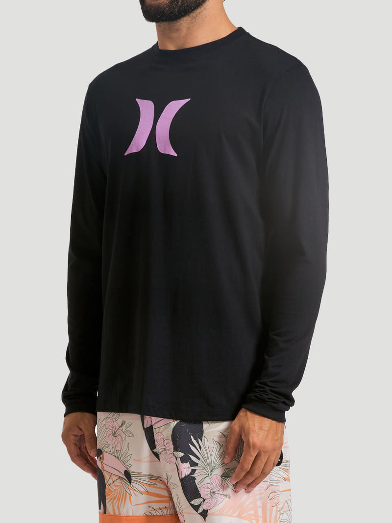 Camiseta Manga Longa Hurley Icon Preta