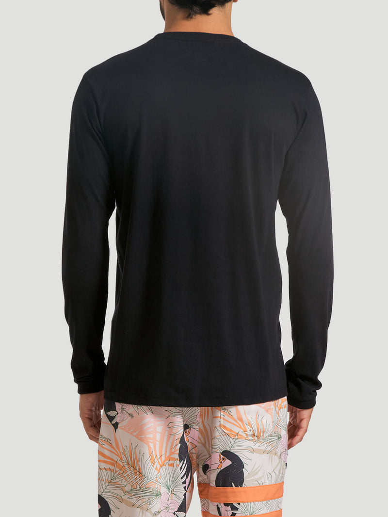 Camiseta Manga Longa Hurley Icon Preta
