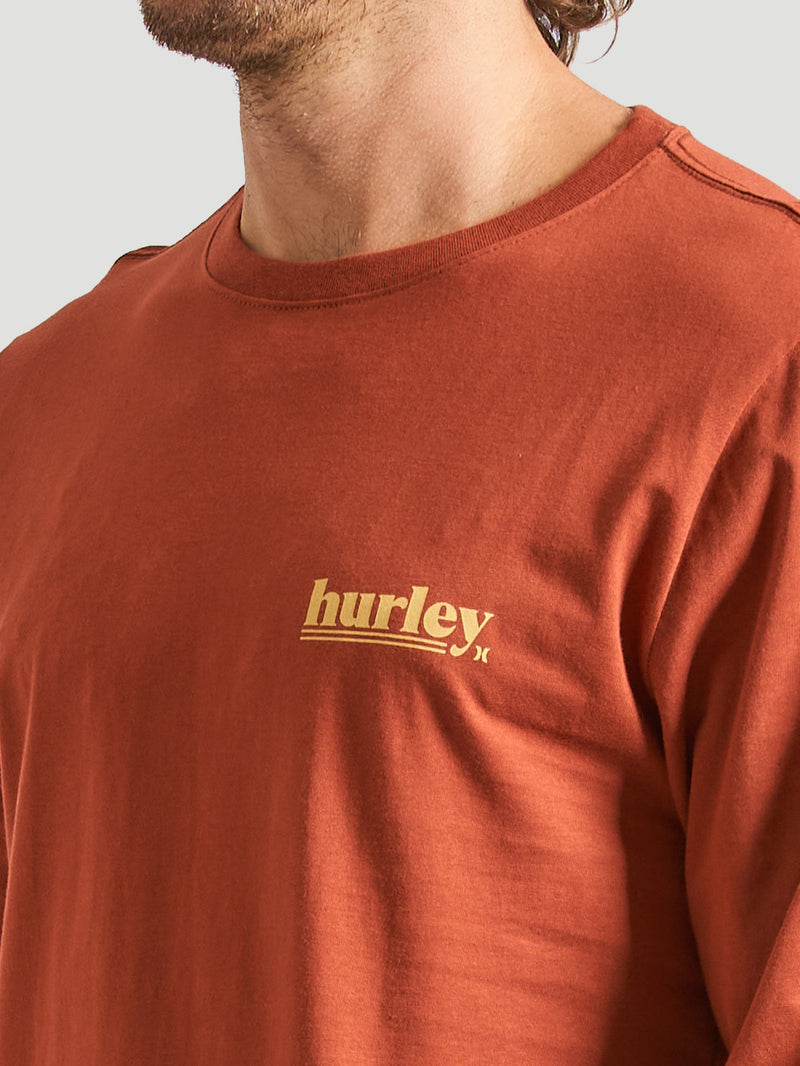 Camiseta Manga Longa Hurley Puff Vermelho