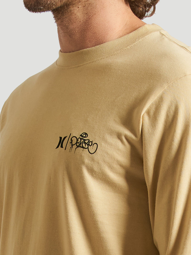 Camiseta Manga Longa Hurley POISÉ EURO22 Areia