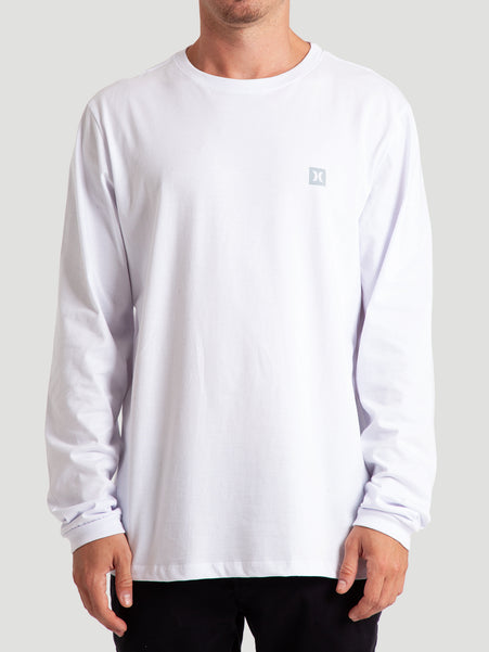 Camiseta Branca Manga Longa Hurley Mini Icon II
