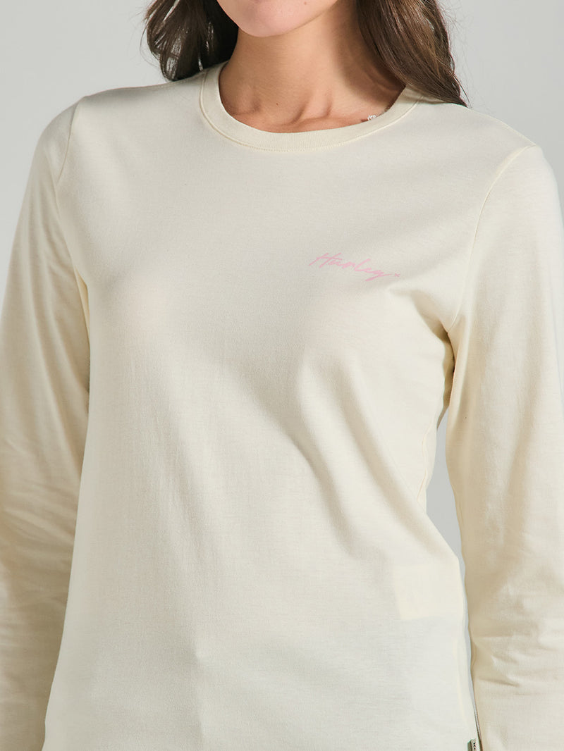 Camiseta De Manga Longa Off White Feminina Hurley Line