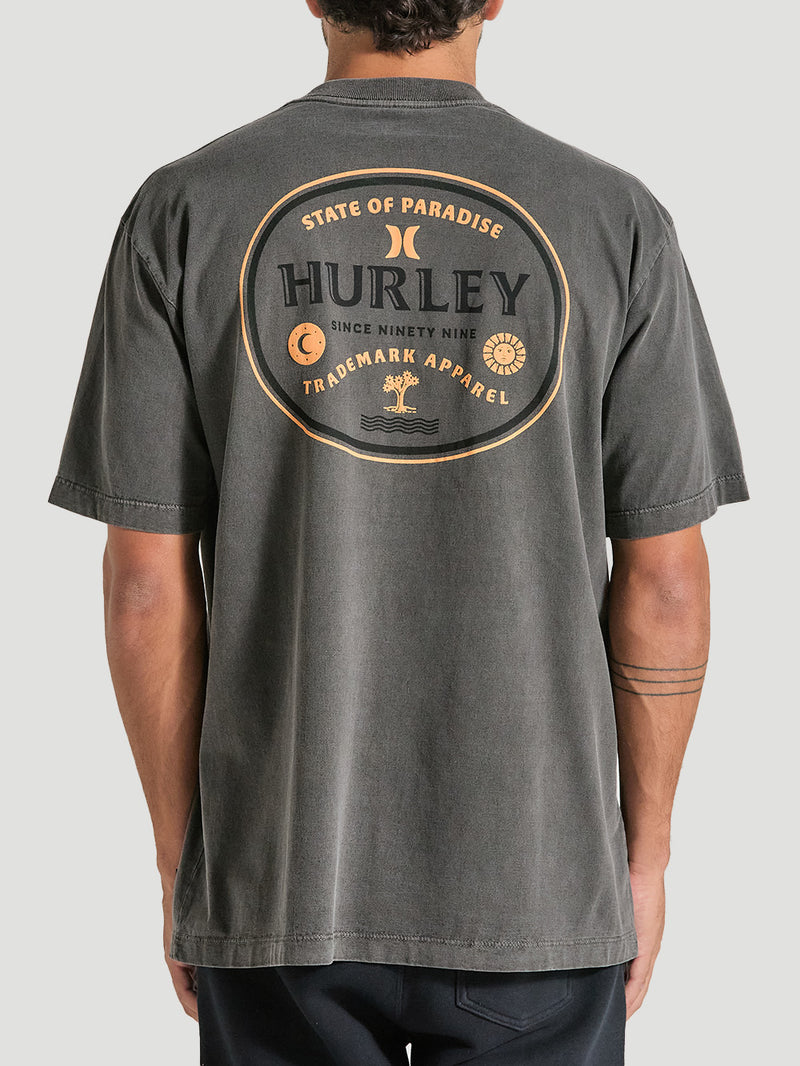 Camiseta Oversized Preta Manga Curta Hurley Bottle