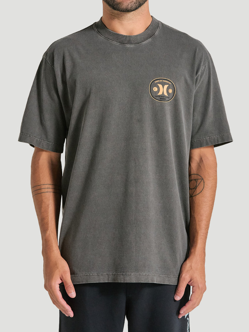 Camiseta Oversized Preta Manga Curta Hurley Bottle