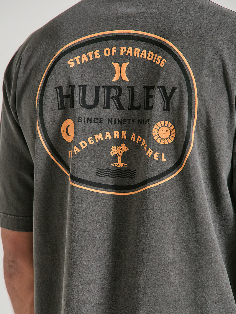 Camiseta Oversized Preta Manga Curta Hurley Bottle
