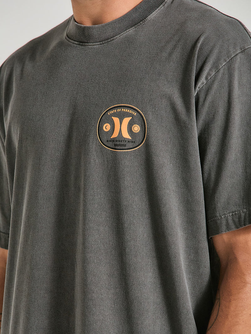 Camiseta Oversized Preta Manga Curta Hurley Bottle