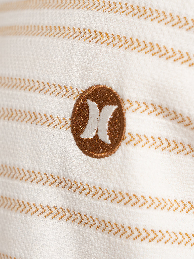 Camiseta Especial Hurley Gold Listrada Off White