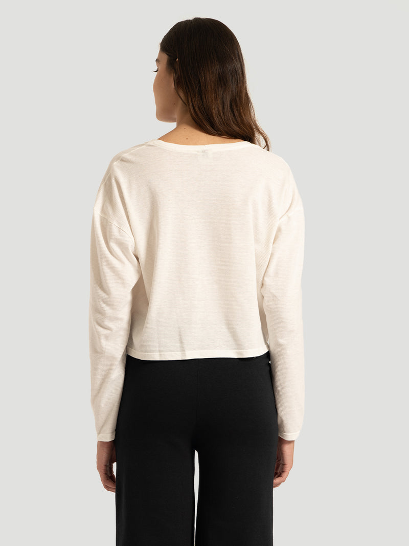 Blusa Manga Longa Hurley Lucy Off White