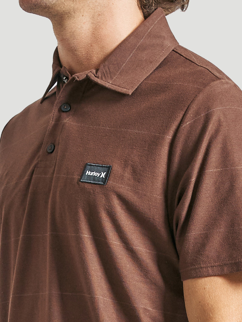 Polo Hurley Lines Marrom