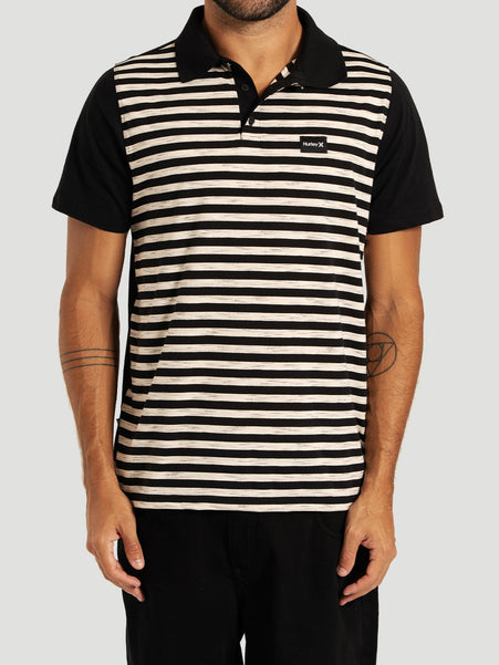 Camiseta Polo Preta Hurley Intro