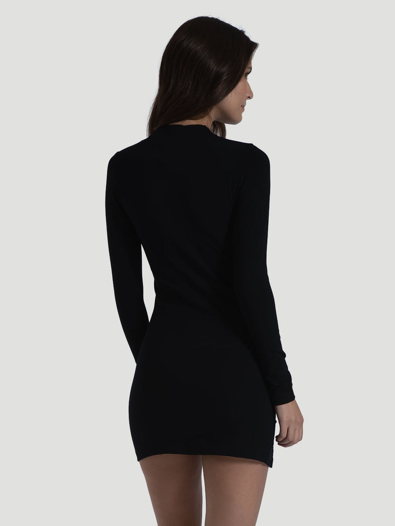 Vestido Manga Longa Hurley Sunny Preto