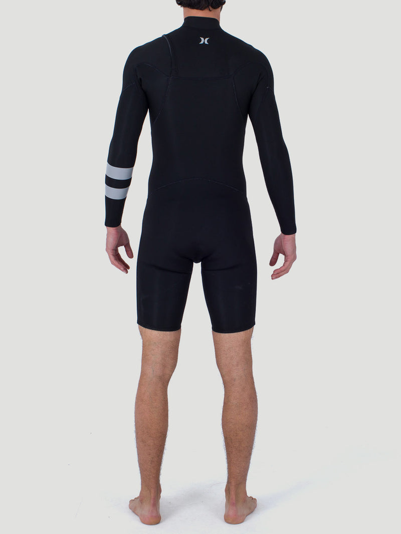 Short John Hurley Advant 2/2mm LS Springsuit Preto