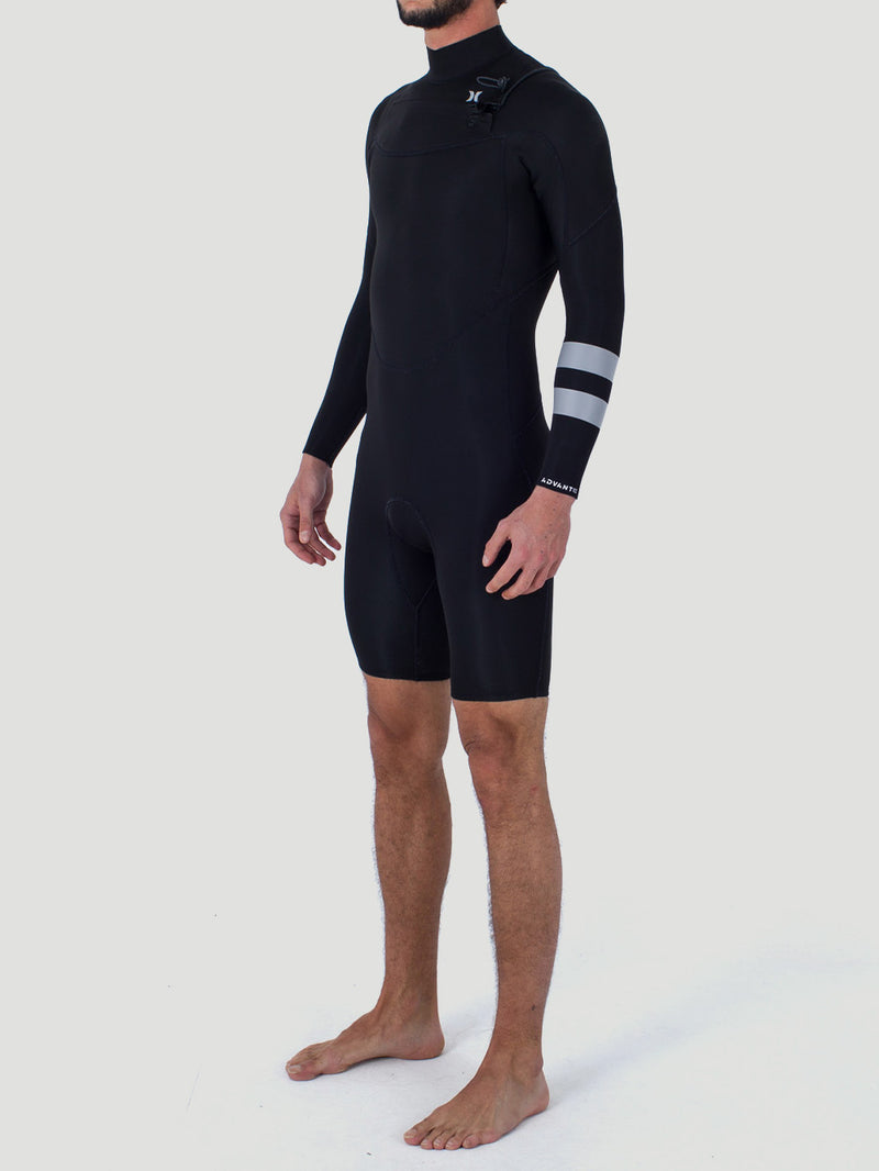 Short John Hurley Advant 2/2mm LS Springsuit Preto