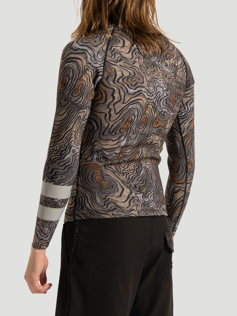 Jaqueta Neoprene Hurley Advant Printed 1mm Black Marbled