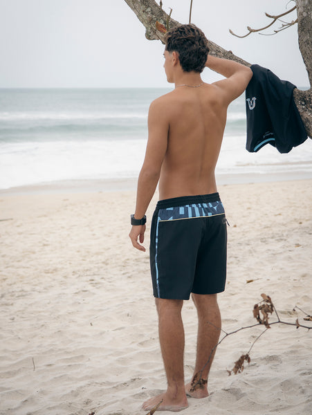 Shorts Volley Preto Hurley Half Letters
