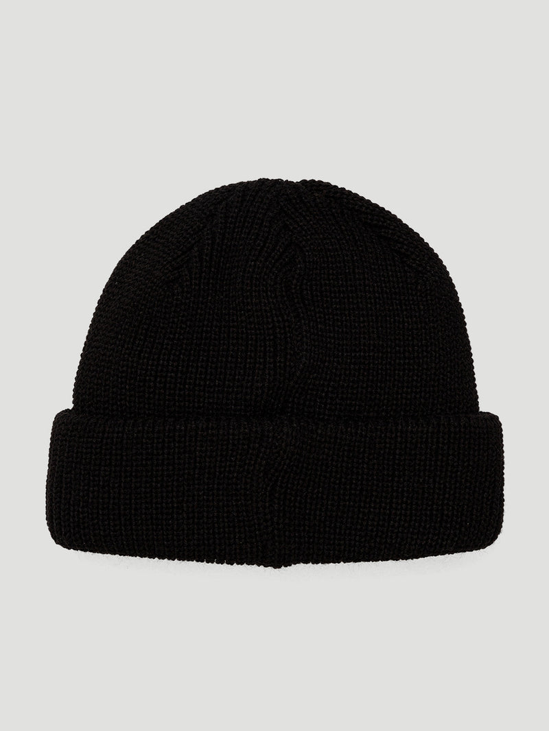 Gorro preto Hurley Stive, em tecido tricotado, modelo ajustável com dobra na borda, ideal para compor looks casuais e proteger do frio.