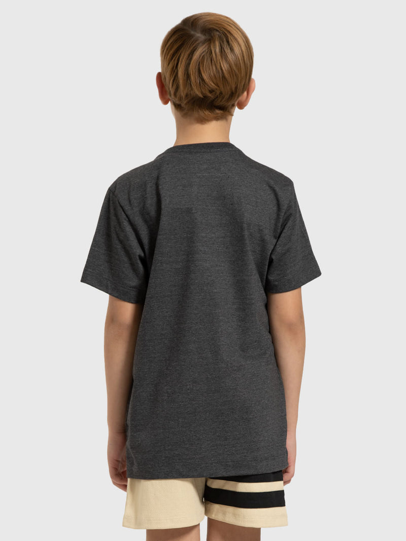 Camiseta Hurley O&O Solid Juvenil Mescla Preto