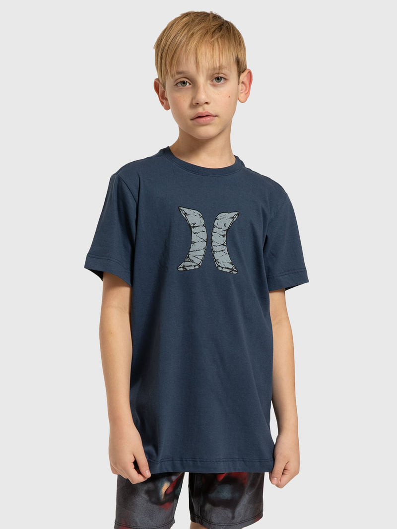Camiseta Hurley Hard Icon Juvenil Marinho