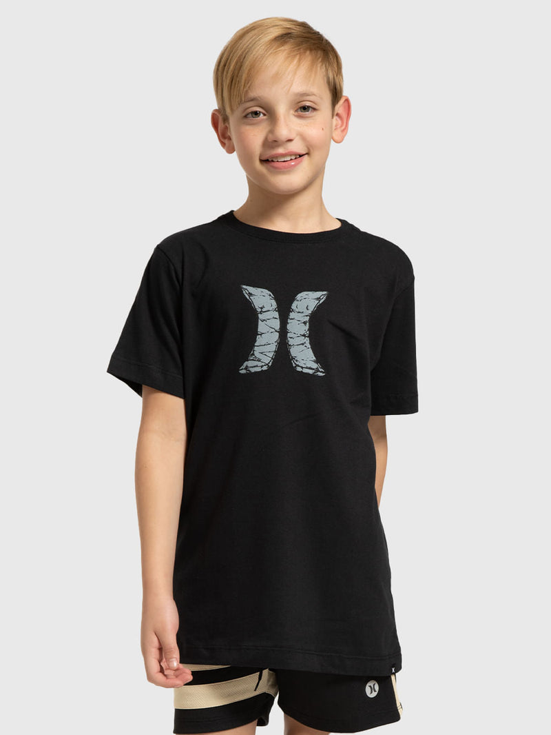Camiseta Hurley Hard Icon Juvenil Preta