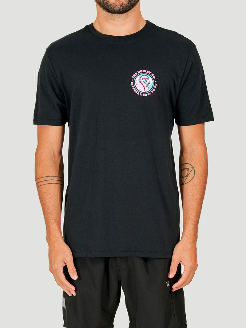 Camiseta Hurley Flamingo Preto