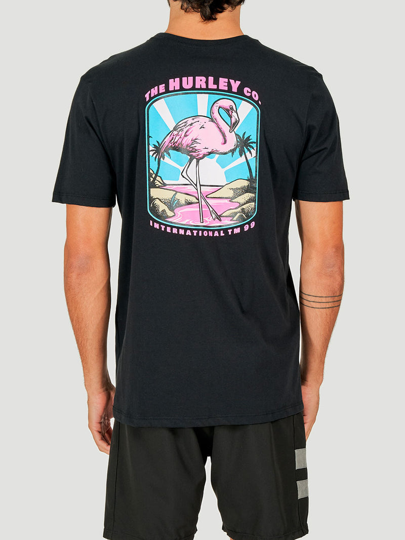 Camiseta Hurley Flamingo Preto